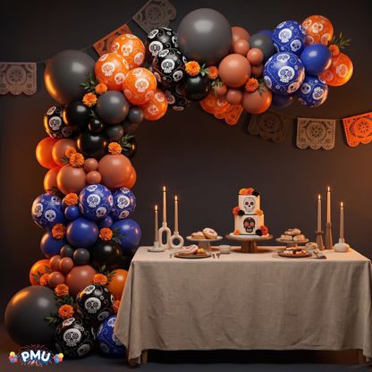 PMU Halloween Balloons - Small Latex Balloons for Halloween Ghost Theme & Birthday Parties, Trick-or-Treat, Party Favors & Decoration Supplies - 11 Inch