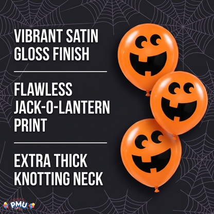 PMU Halloween Balloons - Small Latex Balloons for Halloween Ghost Theme & Birthday Parties, Trick-or-Treat, Party Favors & Decoration Supplies