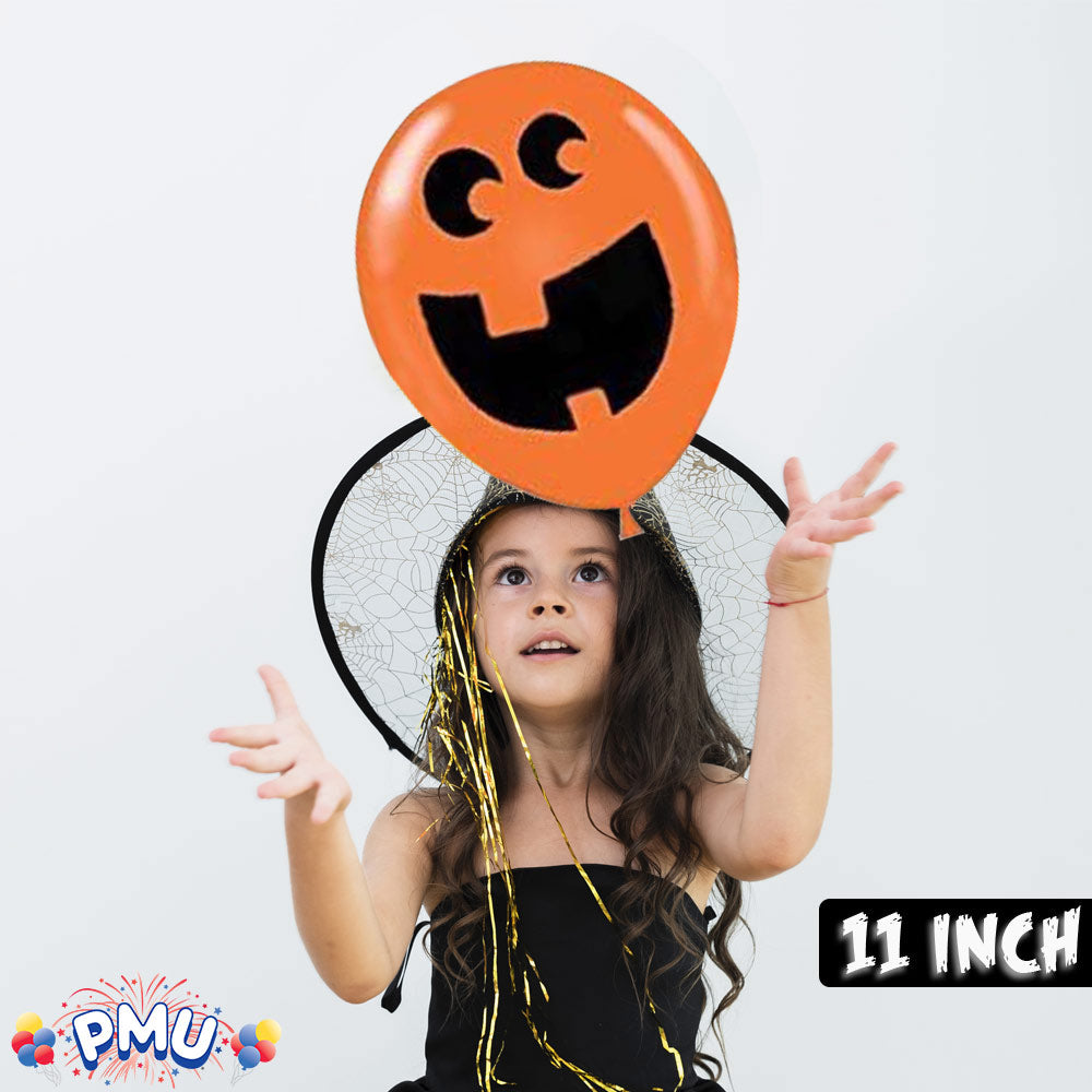 PMU Halloween Fun Faces Trio Balloons - Small Latex Balloons for Halloween Theme Parties, Trick-or-Treat & Party Favors Supplies - 12 Inch