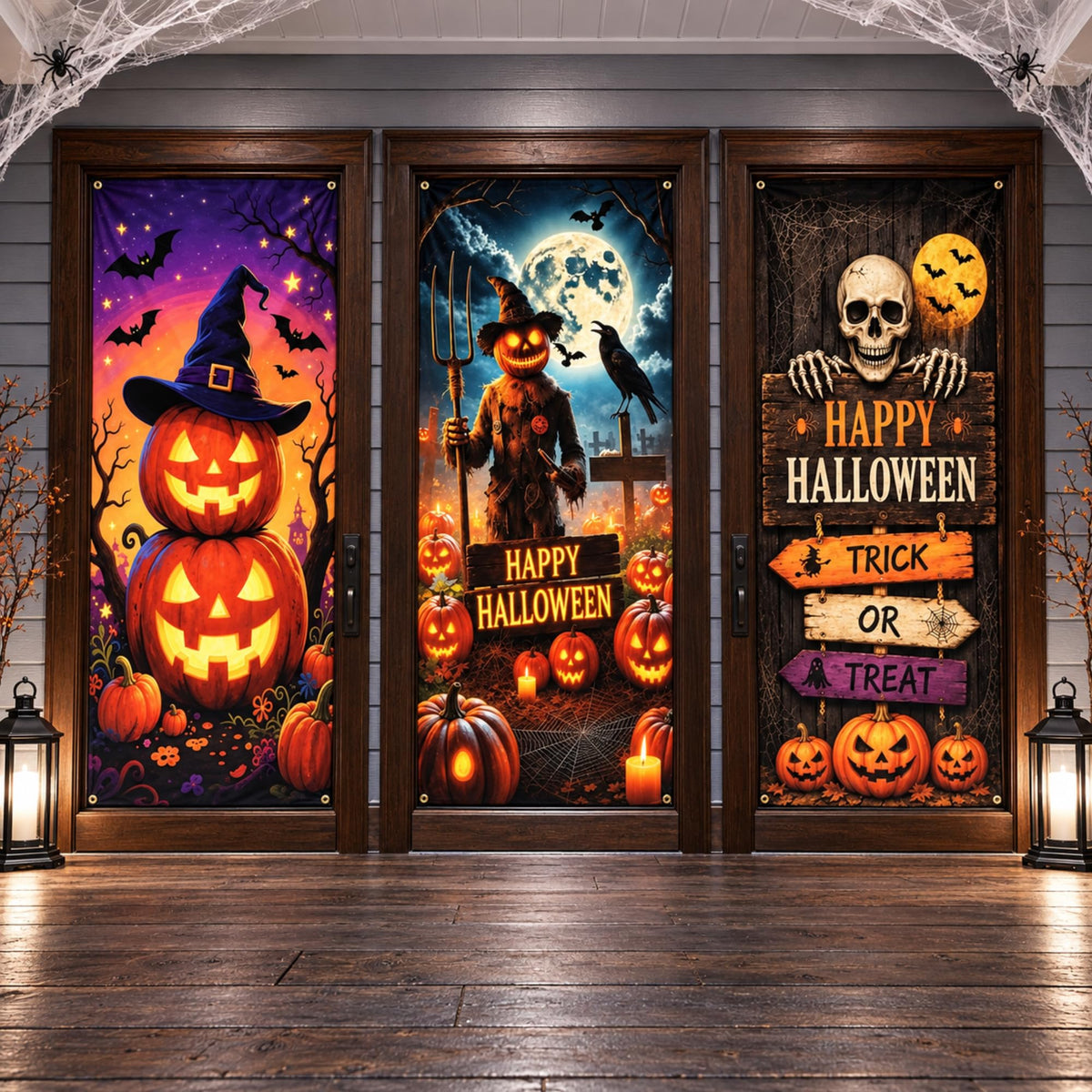 PMU Halloween Door Covers, Witch Door Cover Halloween Decor