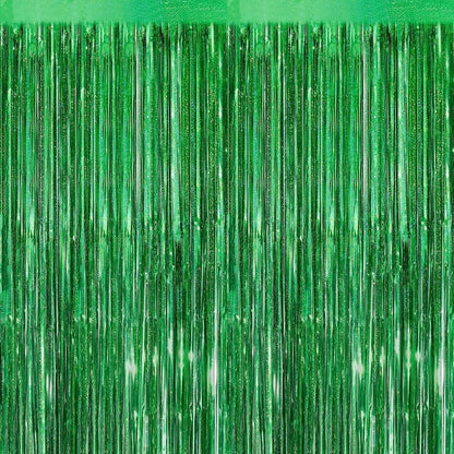 PMU Metallic Fringe Curtains | Metallic Foil Fringe Backdrop Curtains | Fringe Backdrop for Graduation, Birthday Party Decorations, Baby Shower, Disco Party |3ft x 8ft
