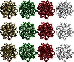 PMU Decorative Confetti Gift Bows (12/Pkg) Pkg/1