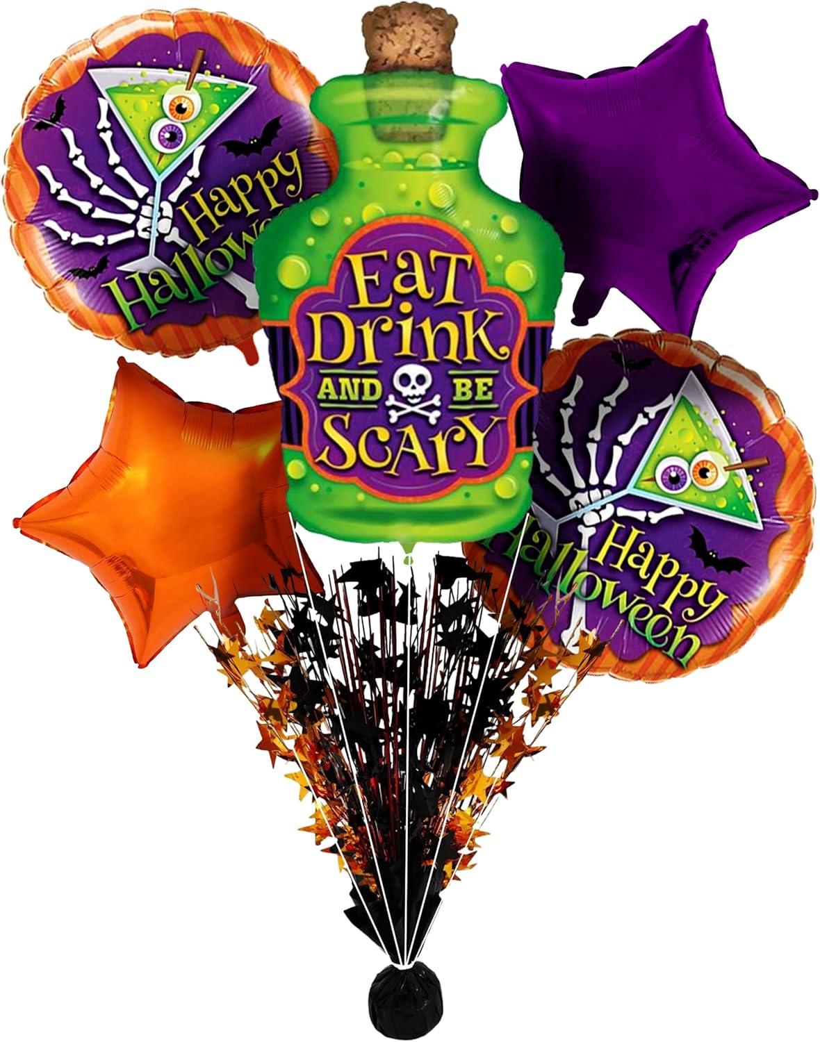 PMU Halloween Mylar Foil Balloons for Halloween Party Decorations, Haunted House, Photo Booth & Spooky Celebrations