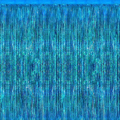 PMU Metallic Fringe Curtains | Metallic Foil Fringe Backdrop Curtains | Fringe Backdrop for Graduation, Birthday Party Decorations, Baby Shower, Disco Party |3ft x 8ft