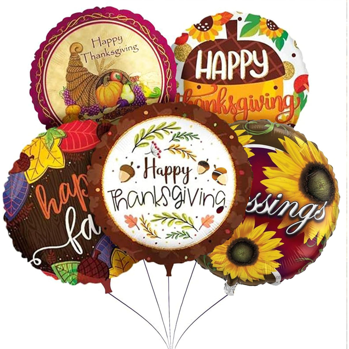 PMU Thanksgiving 18 Inch Mylar-Foil Balloons Pkg/1