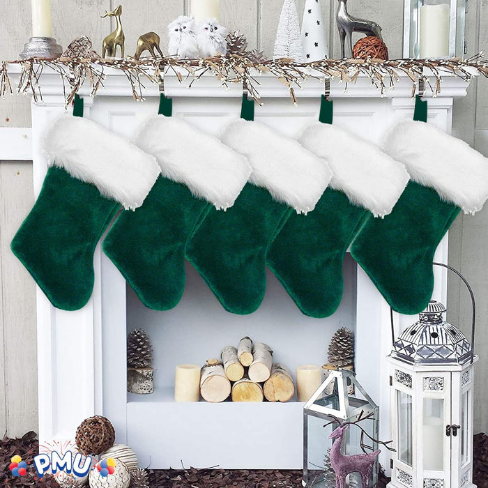 PMU Christmas Velvet Plush Santa Hat & Stocking