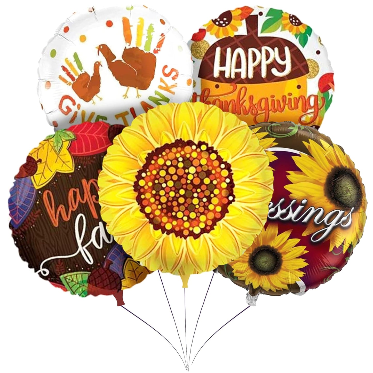 PMU Thanksgiving 18 Inch Mylar-Foil Balloons Pkg/1
