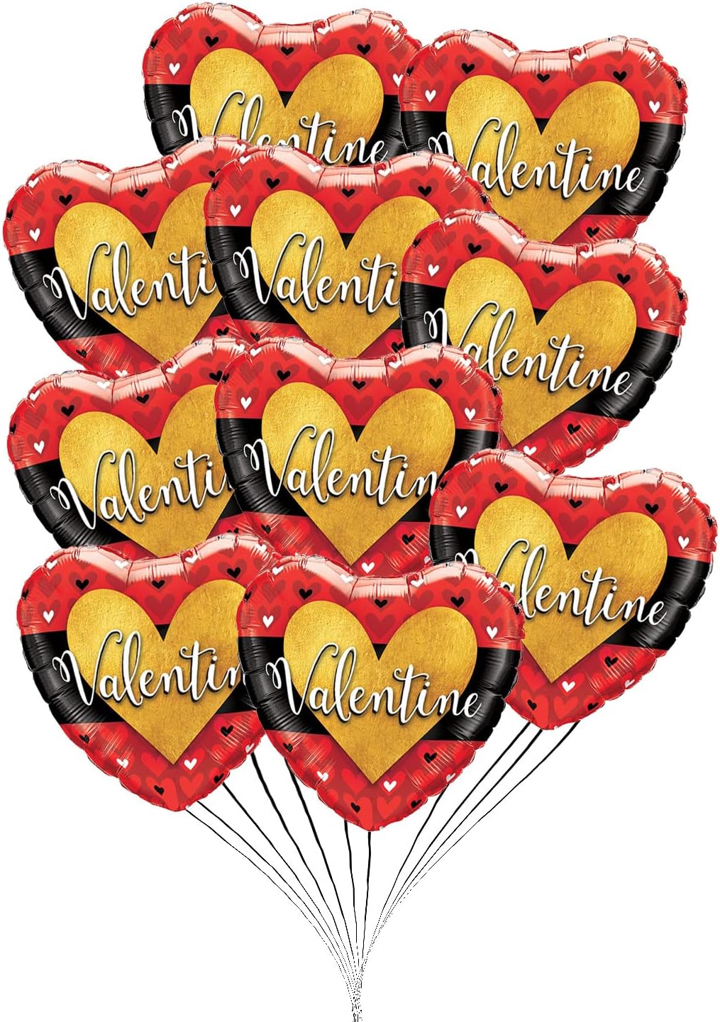 PMU Happy Valentine's Day 18 Inch Hearts Mylar-Foil Balloon