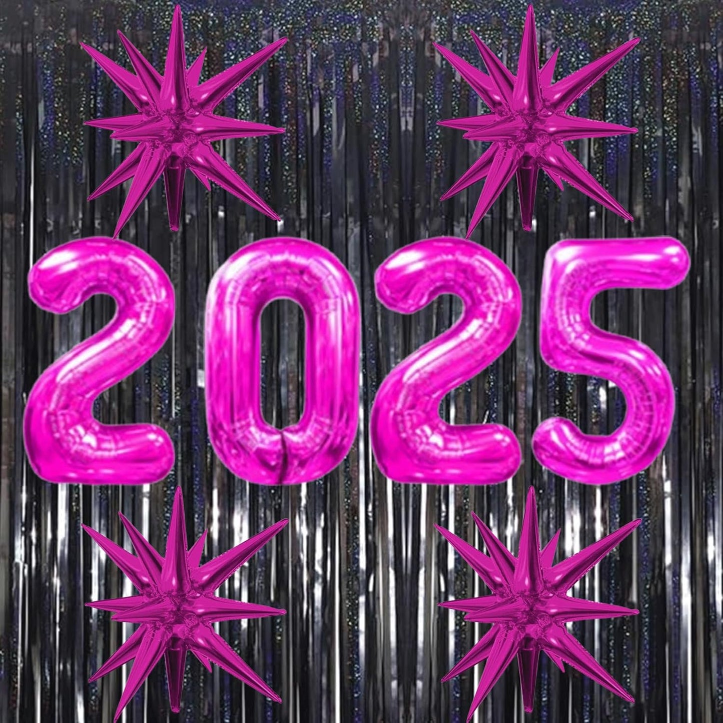 PMU New Year's Eve Party "2025" 16inch, 30inch, & 40inch in Number Mylar Balloons 2025 New Year, Graduation, Birthday, Special Events Accessories Party Celebration (4/pkg) Pkg/1