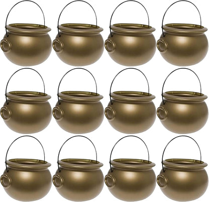 PMU St. Patrick's Day Pot of Plastic Cauldrons for St. Patrick's Day Leprechaun & Mardi Gras Party Decoration Supply Accessory