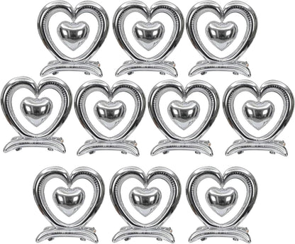 PMU 18-Inch Valentine's Day Heart Shaped Air Inflated Standing Open Heart Tabletop Mylar Foil Balloon