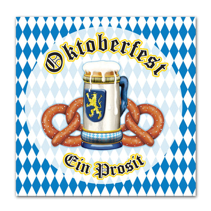 PMU Oktoberfest 9 Inch Dessert Plates, German Beer Festival Party Tableware