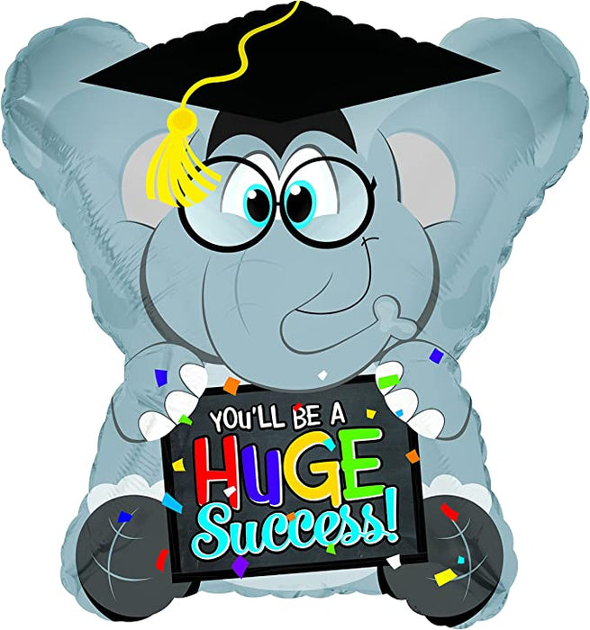 PMU Graduation Grad Fox and Elephant Shape Mylar-Foil Balloons