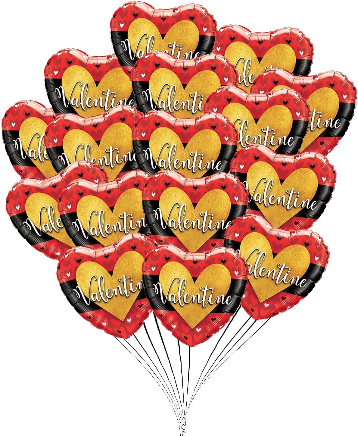 PMU Happy Valentine's Day 18 Inch Hearts Mylar-Foil Balloon