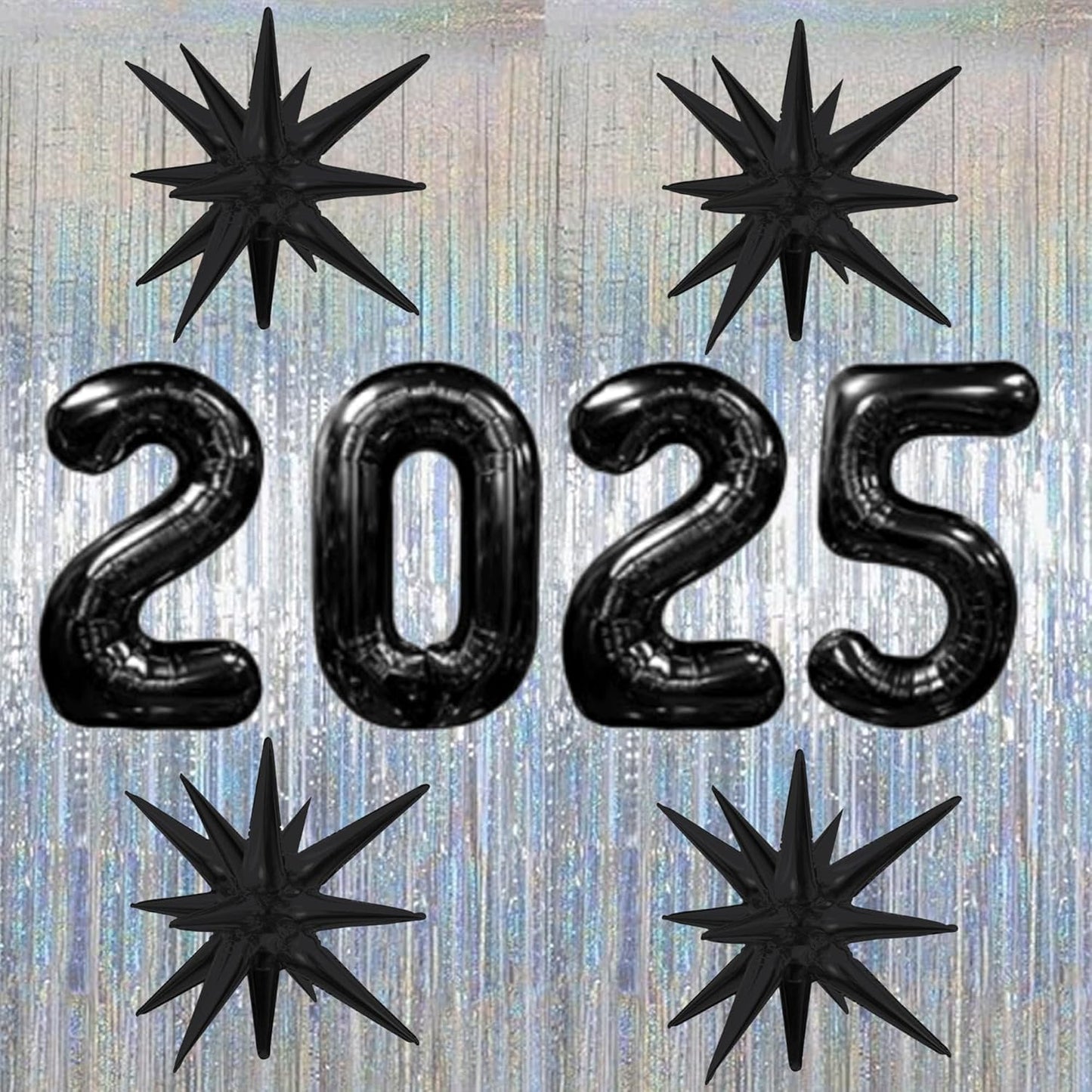 PMU New Year's Eve Party "2025" 16inch, 30inch, & 40inch in Number Mylar Balloons 2025 New Year, Graduation, Birthday, Special Events Accessories Party Celebration (4/pkg) Pkg/1