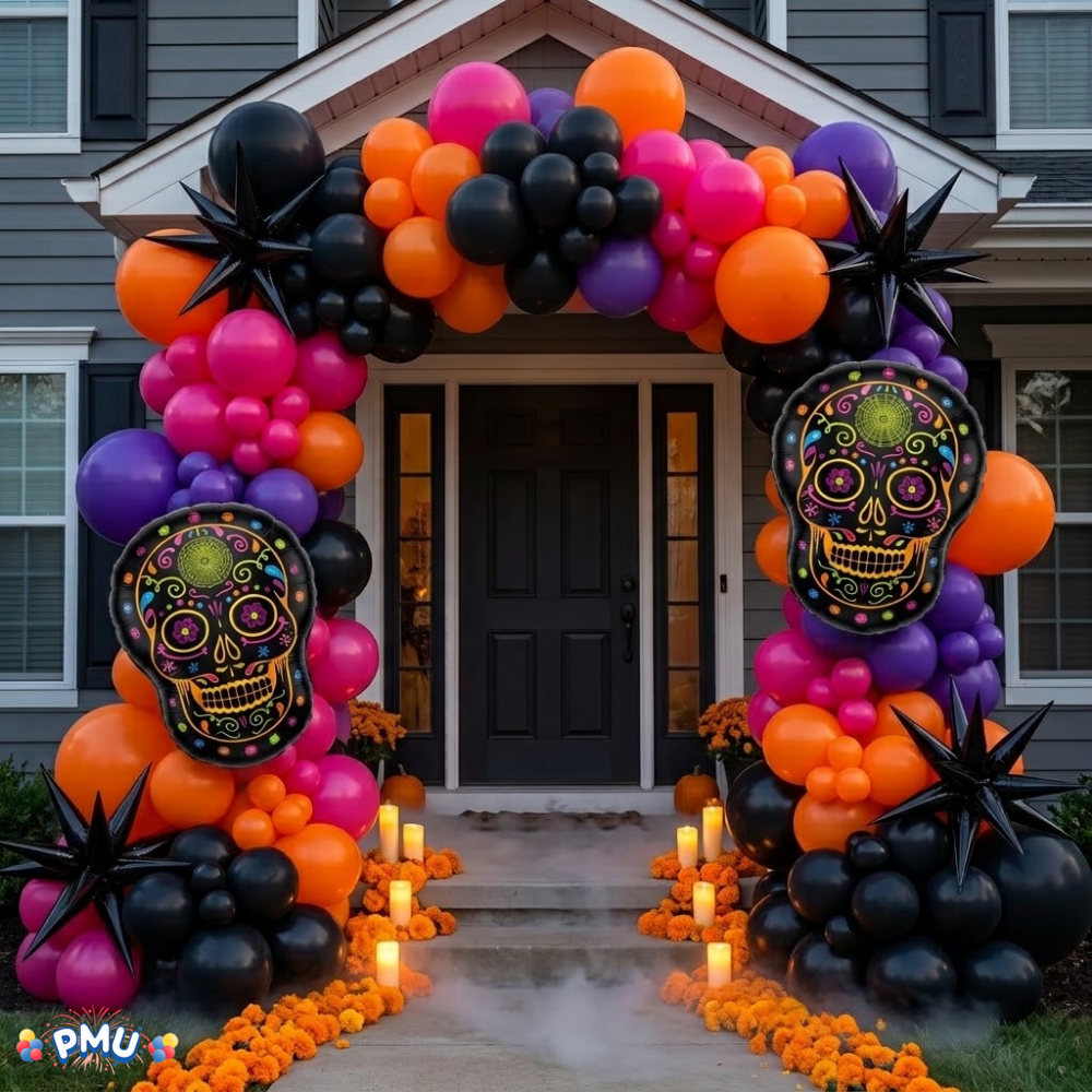 PMU Halloween Mylar Foil Balloons for Halloween Party Decorations, Haunted House, Photo Booth & Spooky Celebrations
