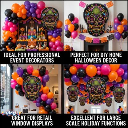 PMU Halloween Mylar Foil Balloons for Halloween Party Decorations, Haunted House, Photo Booth & Spooky Celebrations