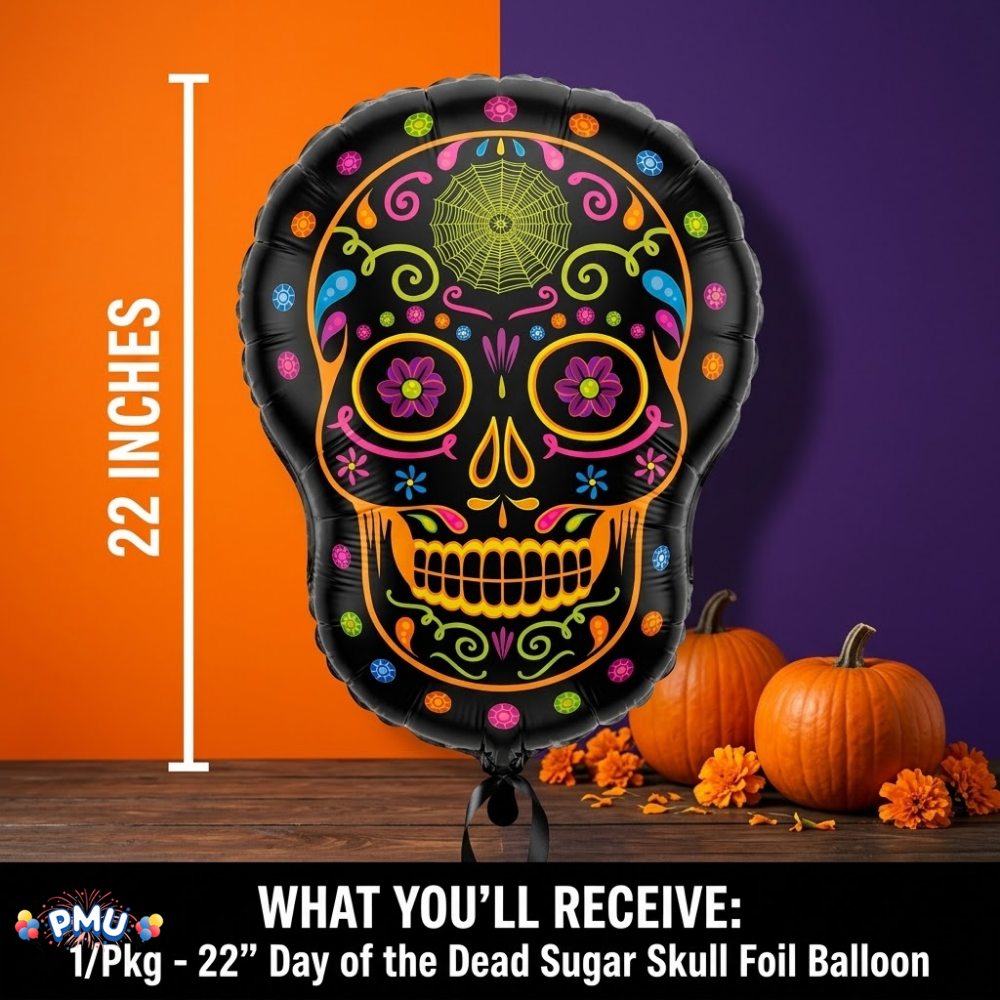 PMU Halloween Mylar Foil Balloons for Halloween Party Decorations, Haunted House, Photo Booth & Spooky Celebrations