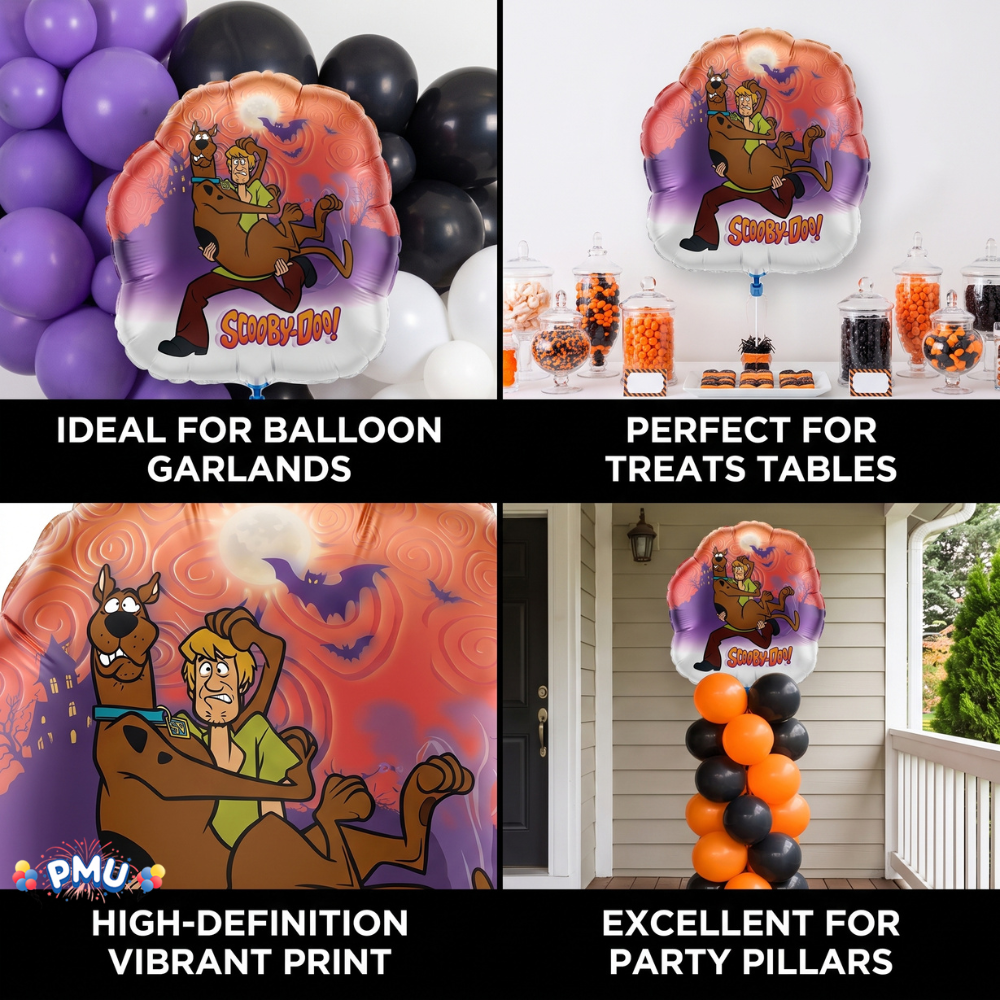 PMU 25 Pc Scooby-Doo 36 Inch Mylar Balloon For Birthday, Party Supplies & Decorations Halloween