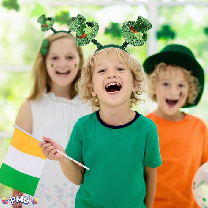 PMU St. Patrick's Day Celebration Men's Green Hat Headband Irish Costume Party Accessory Headwear