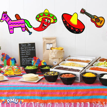PMU Cinco de Mayo Cut Out Decorations & Mexican Themed Photo Booth Prop Set