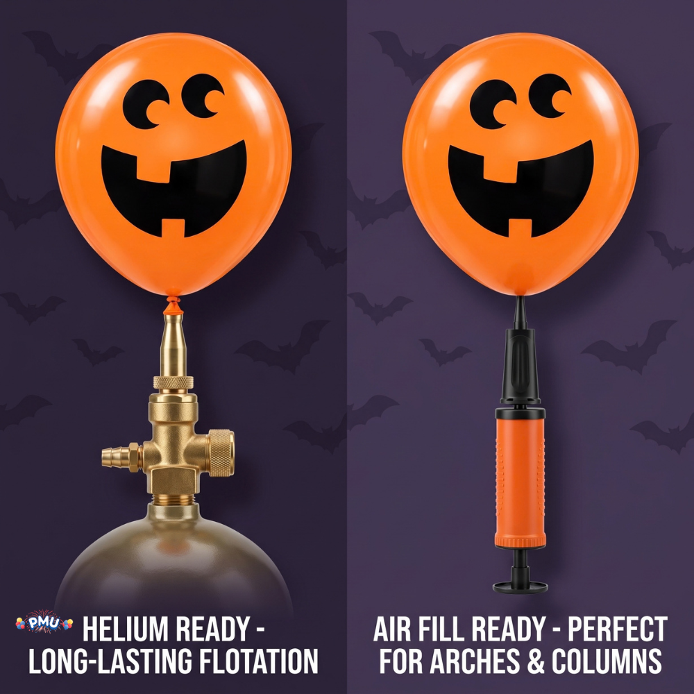PMU Halloween Balloons - Small Latex Balloons for Halloween Ghost Theme & Birthday Parties, Trick-or-Treat, Party Favors & Decoration Supplies