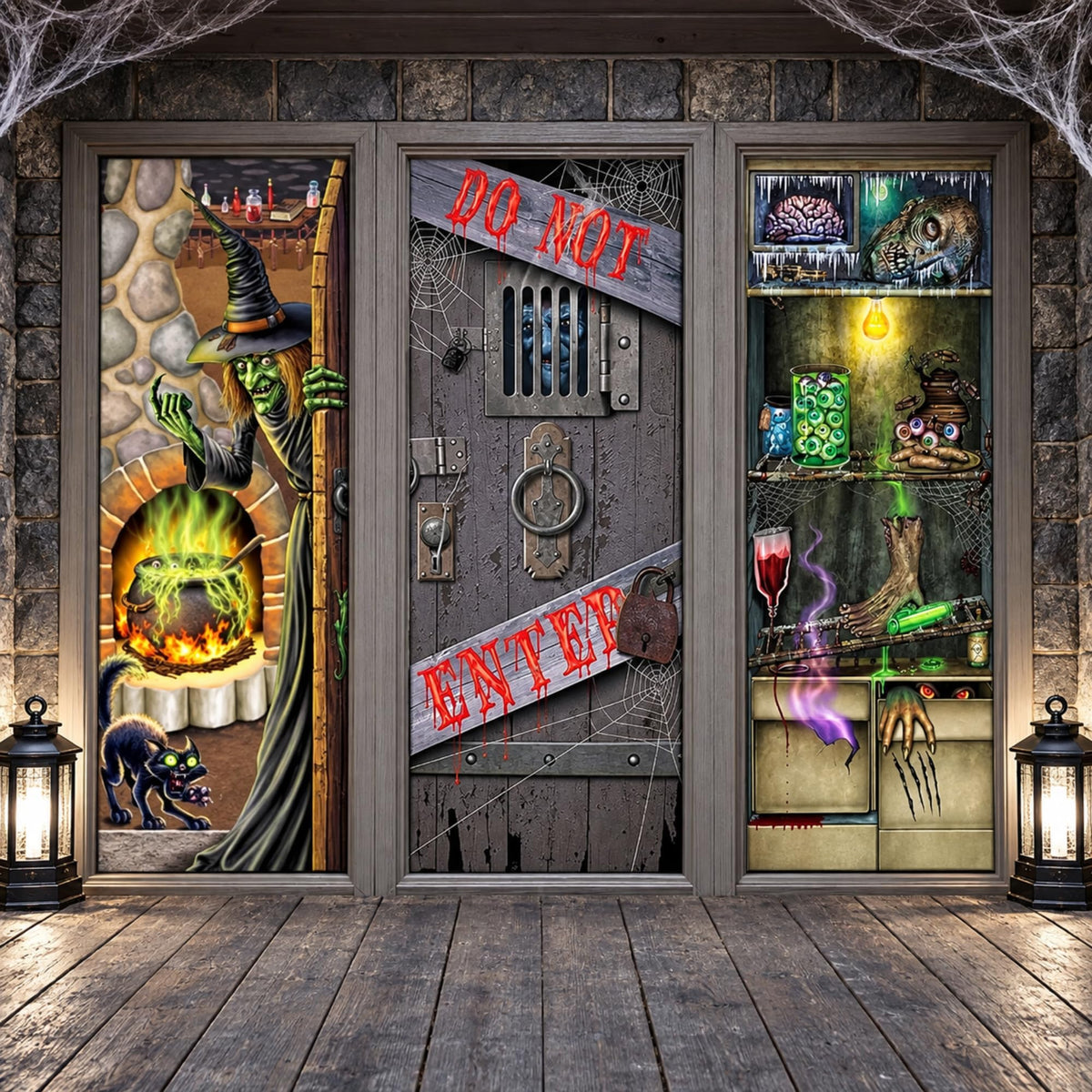 PMU Halloween Door Covers, Witch Door Cover Halloween Decor
