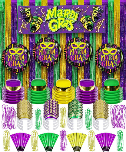 PMU New Year's Eve Party Supplies 2024 Party Kit for New Year's Eve Decorations Supplies, Outfits for Adults, Men and Women