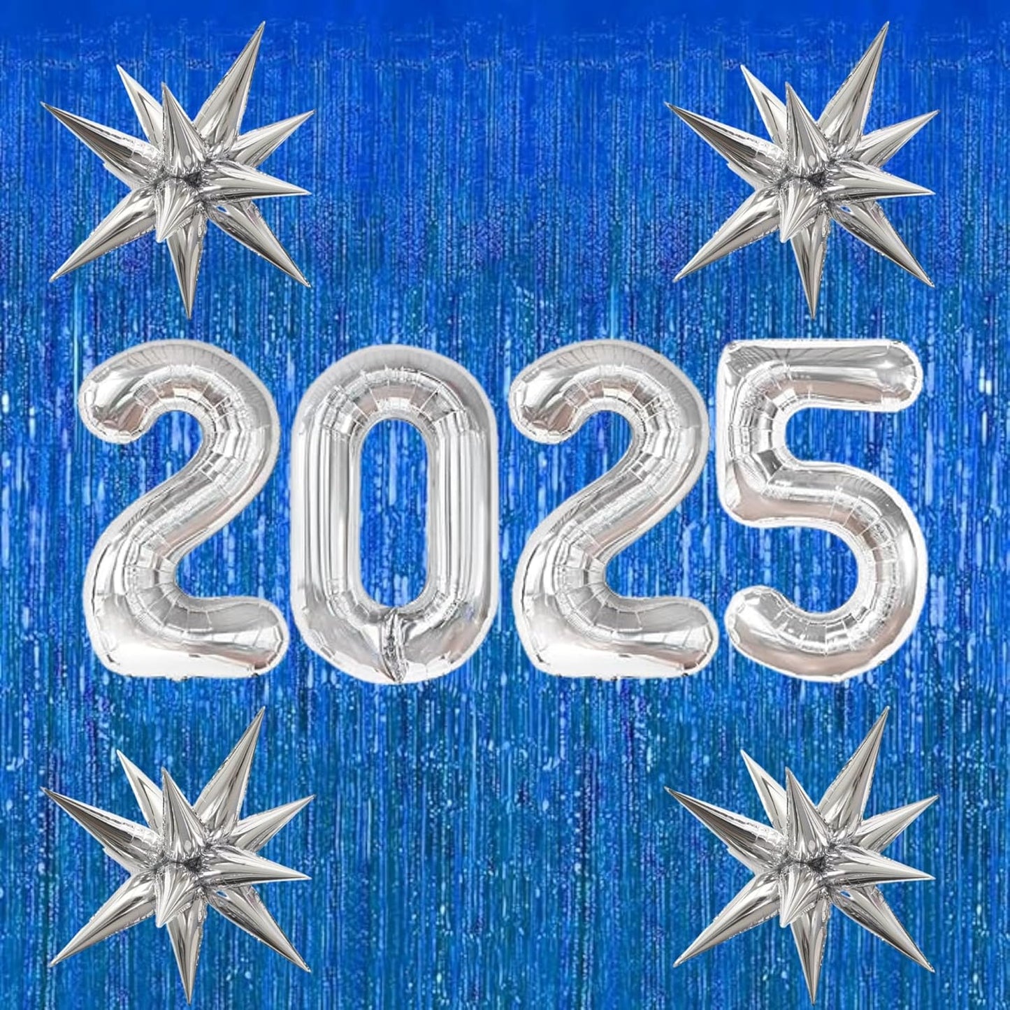 PMU New Year's Eve Party "2025" 16inch, 30inch, & 40inch in Number Mylar Balloons 2025 New Year, Graduation, Birthday, Special Events Accessories Party Celebration (4/pkg) Pkg/1