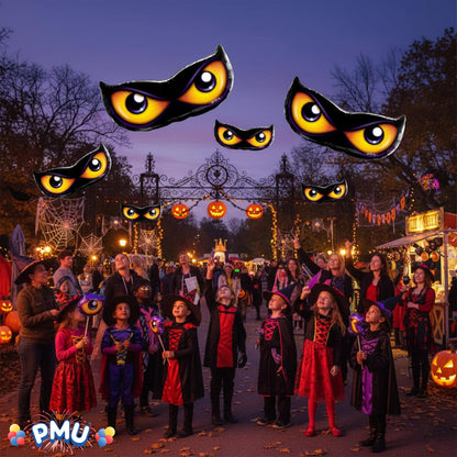 PMU Halloween Mylar Foil Balloons for Halloween Party Decorations, Haunted House, Photo Booth & Spooky Celebrations