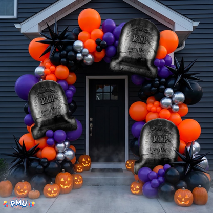 PMU Halloween Mylar Foil Balloons for Halloween Party Decorations, Haunted House, Photo Booth & Spooky Celebrations