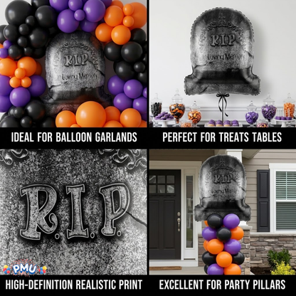 PMU Halloween Mylar Foil Balloons for Halloween Party Decorations, Haunted House, Photo Booth & Spooky Celebrations