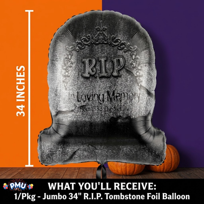 PMU Halloween Mylar Foil Balloons for Halloween Party Decorations, Haunted House, Photo Booth & Spooky Celebrations