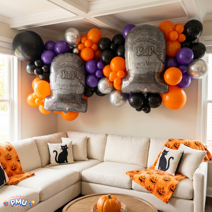 PMU Halloween Mylar Foil Balloons for Halloween Party Decorations, Haunted House, Photo Booth & Spooky Celebrations