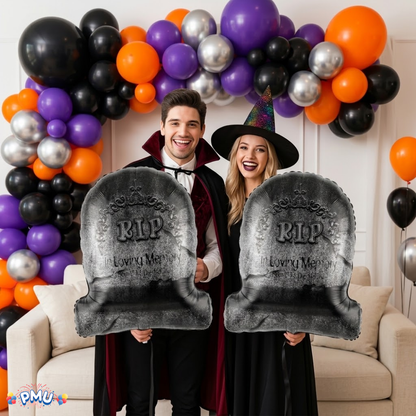 PMU Halloween Mylar Foil Balloons for Halloween Party Decorations, Haunted House, Photo Booth & Spooky Celebrations
