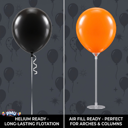 PMU Halloween Balloons 11 Inch Orange & Black Assortment Latex Pkg/100