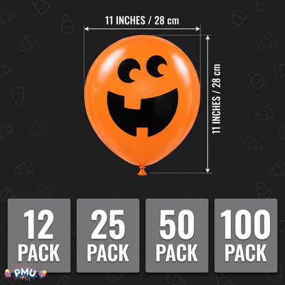 PMU Halloween Balloons - Small Latex Balloons for Halloween Ghost Theme & Birthday Parties, Trick-or-Treat, Party Favors & Decoration Supplies