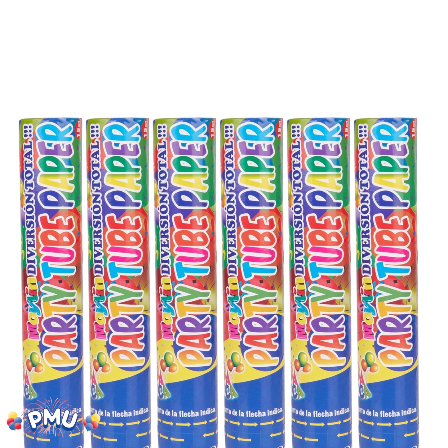 PMU Cannons Party Poppers - Confetti Blaster for Drive-by Birthdays-Celebrations, Graduation, Wedding, Christmas, New Year’s Eve - Party Poppers Confetti Shooters, Pkg/12