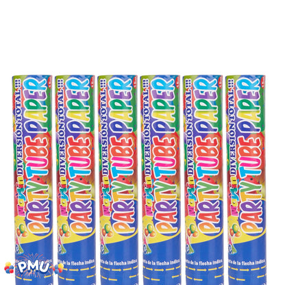 PMU Cannons Party Poppers - Confetti Blaster for Drive-by Birthdays-Celebrations, Graduation, Wedding, Christmas, New Year’s Eve - Party Poppers Confetti Shooters, Pkg/12