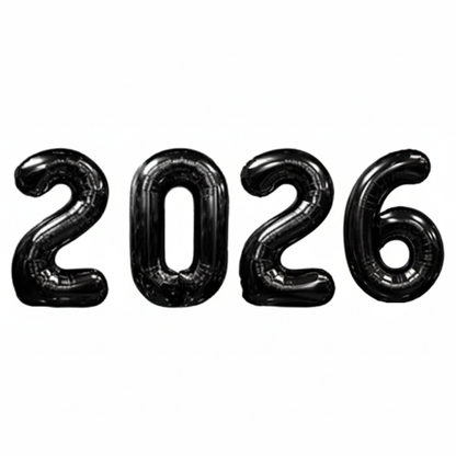 PMU New Year's Eve Party "2026" 16inch, 30inch, & 40inch in Number Mylar Balloons 2026 New Year, Graduation, Birthday, Special Events Accessories Party Celebration (4/pkg) Pkg/1