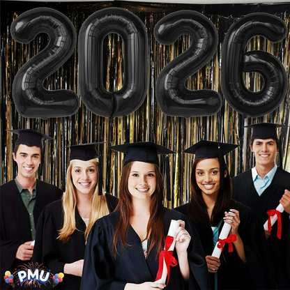 PMU New Year's Eve Party "2026" 16inch, 30inch, & 40inch in Number Mylar Balloons 2026 New Year, Graduation, Birthday, Special Events Accessories Party Celebration (4/pkg) Pkg/1