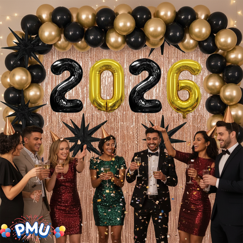 PMU 2026 Graduation - New Years Balloons Curtain Backdrop Party Kit Decorations