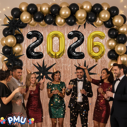 PMU 2026 Graduation - New Years Balloons Curtain Backdrop Party Kit Decorations