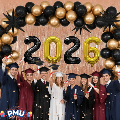 PMU 2026 Graduation - New Years Balloons Curtain Backdrop Party Kit Decorations