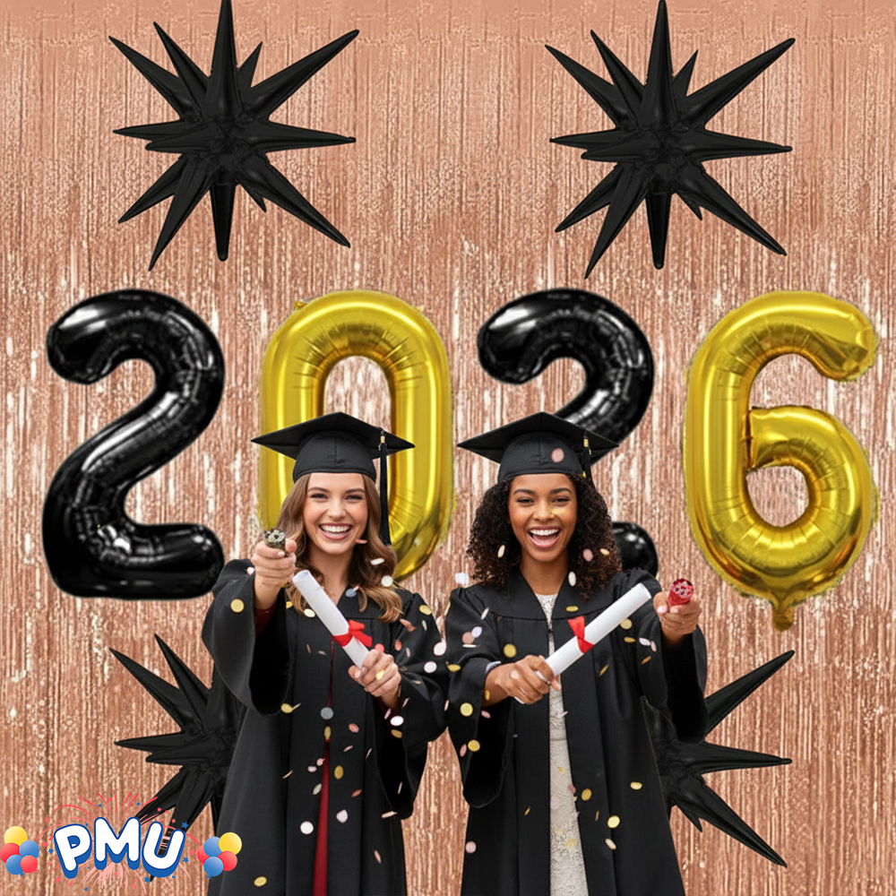 PMU 2026 Graduation - New Years Balloons Curtain Backdrop Party Kit Decorations