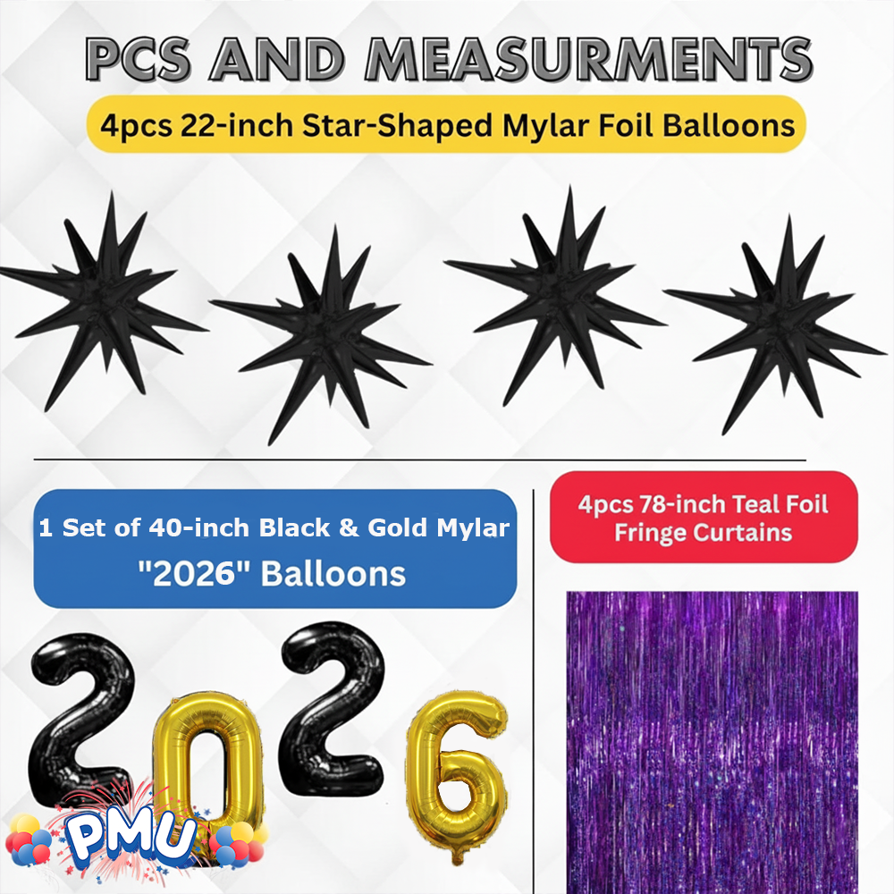 PMU 2026 Graduation - New Years Balloons Curtain Backdrop Party Kit Decorations