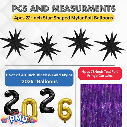 PMU 2026 Graduation - New Years Balloons Curtain Backdrop Party Kit Decorations