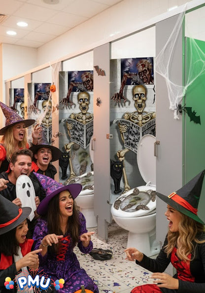 PMU Halloween Party Decoration Accessory Bloody Rat Toilet Seat Cover 12in x 17in Party Accessory (1/pkg) Pkg/1