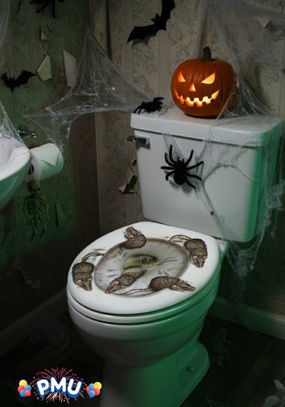 PMU Halloween Party Decoration Accessory Bloody Rat Toilet Seat Cover 12in x 17in Party Accessory (1/pkg) Pkg/1