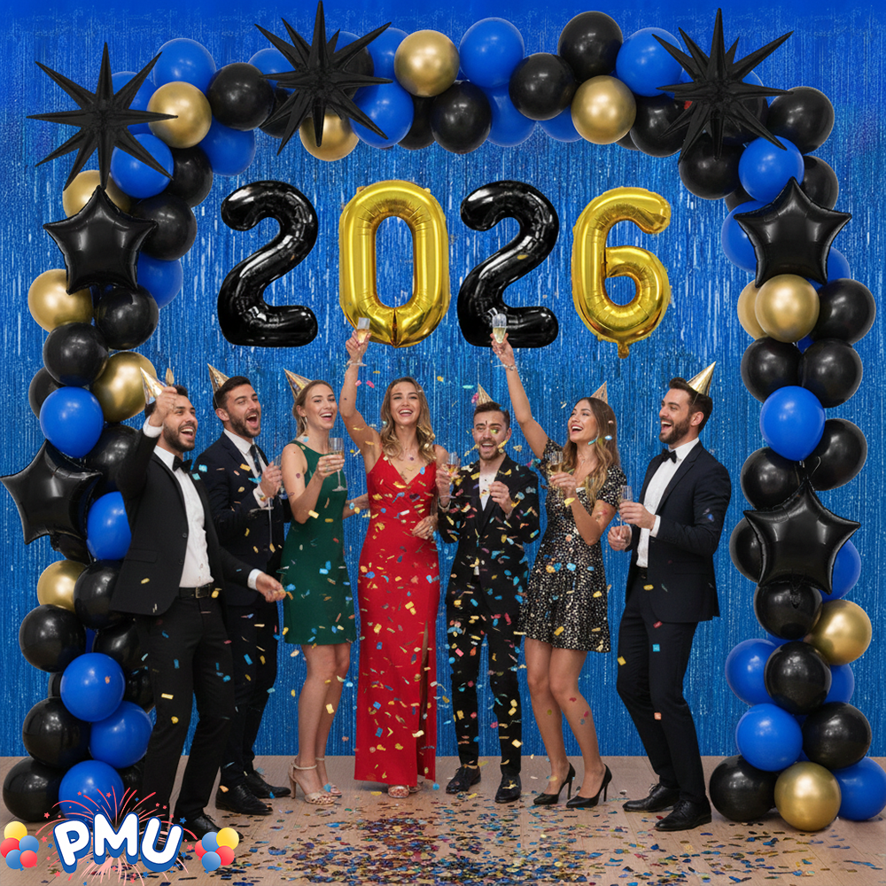 PMU 2026 Graduation - New Years Balloons Curtain Backdrop Party Kit Decorations